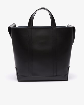 Embossed Badge Leather Tote