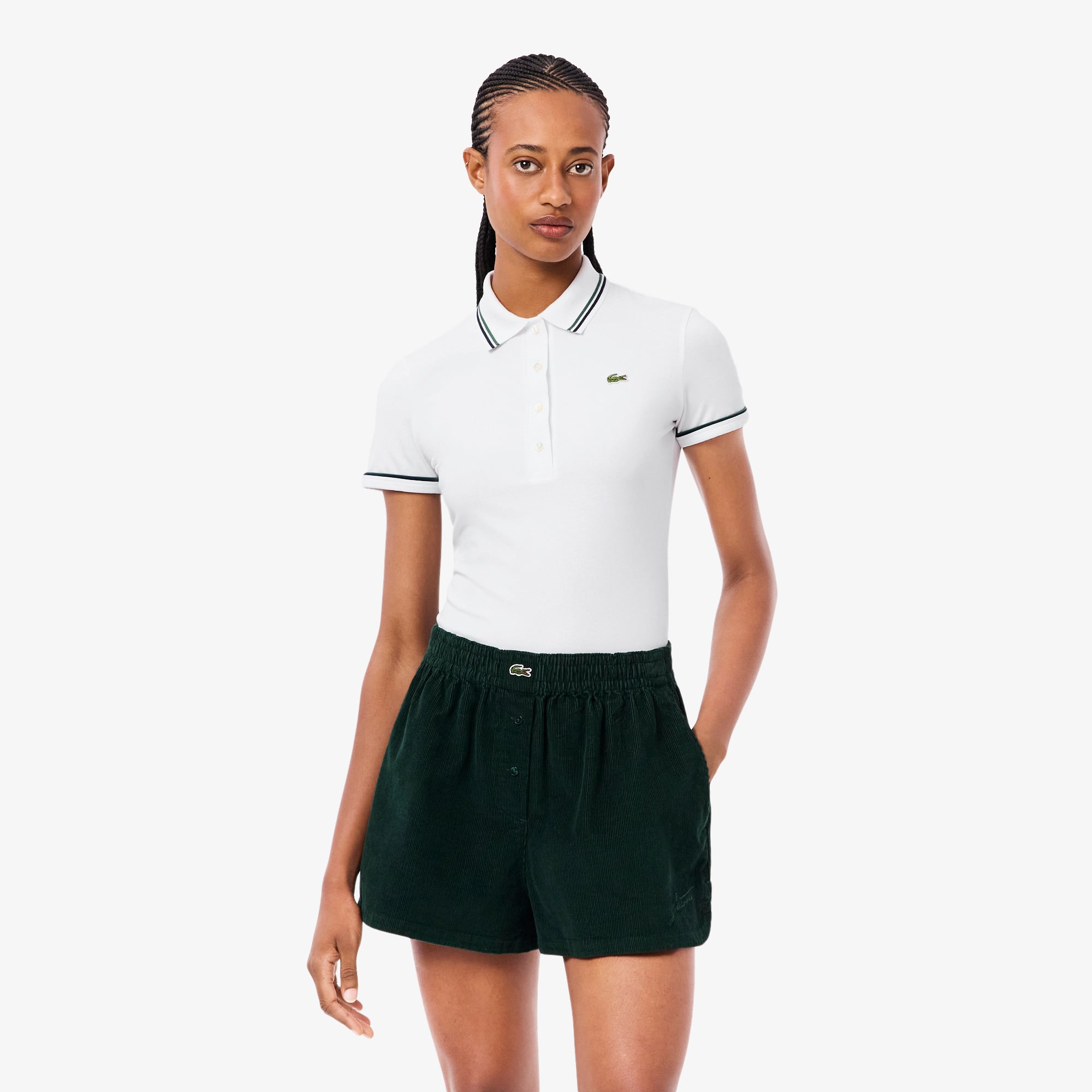 Lacoste Women's L.12.D Slim Fit Trim Detail Polo