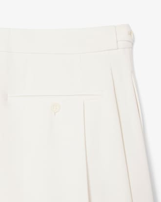 Men's Runway Pleated Wool Shorts