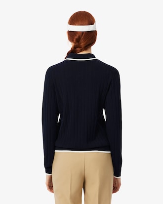 Women's Polo Collar Stretch Golf Sweater