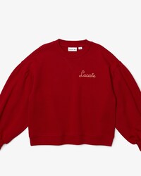 Girls&rsquo; Puff Sleeved Embroidered Cotton Fleece Sweatshirt