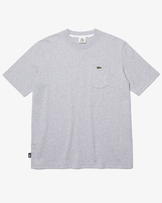 Unisex Lacoste L!VE Loose Fit Print Cotton T-Shirt