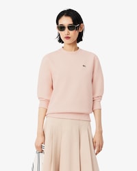 Women's Relaxed Fit Piqu&eacute; Crew Neck Sweatshirt