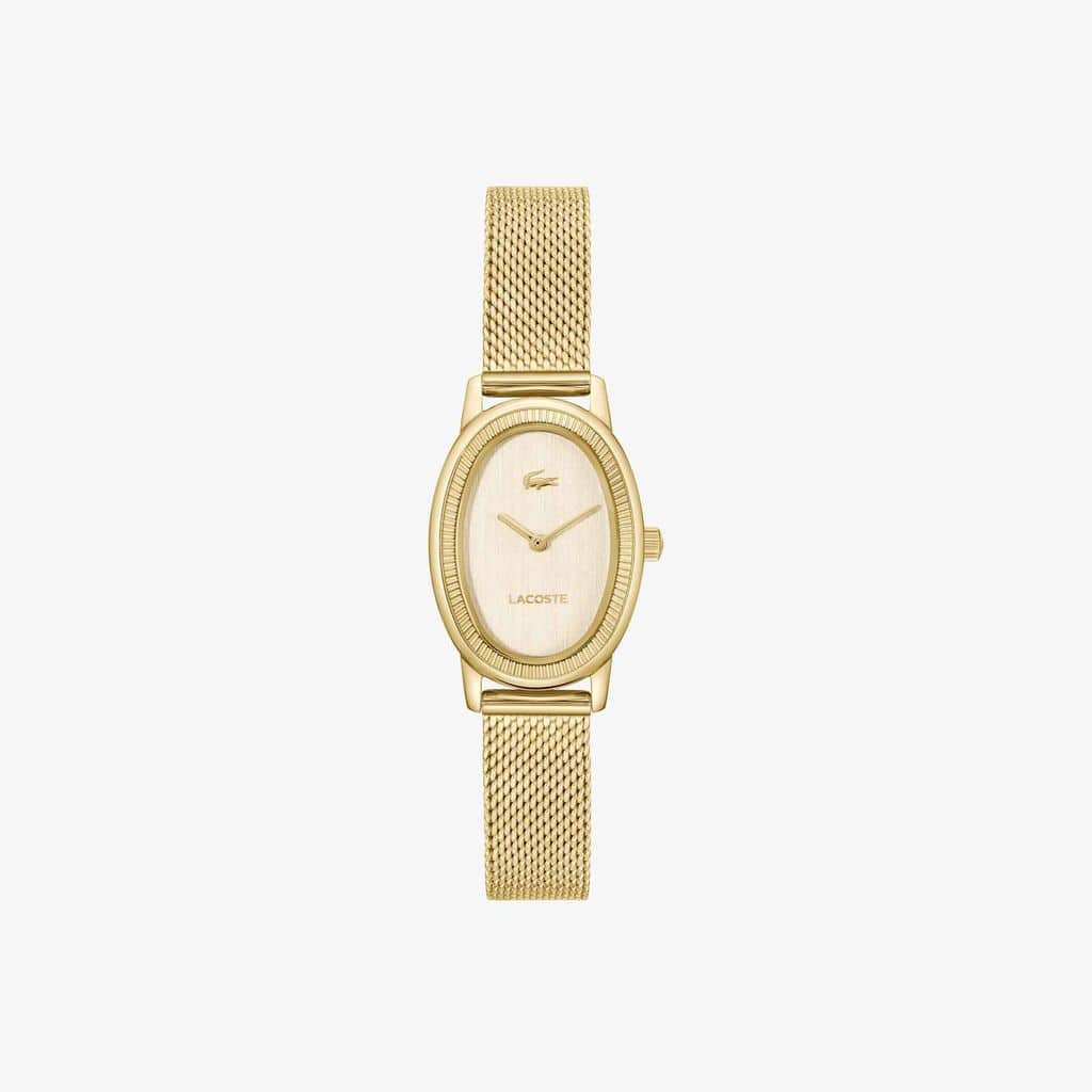 Lacoste Parisienne Mesh Strap Watch, 30mm X 22mm In Gold