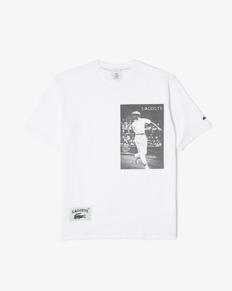 Unisex Lacoste L!VE Heritage Loose Fit Photo Print Cotton T-Shirt