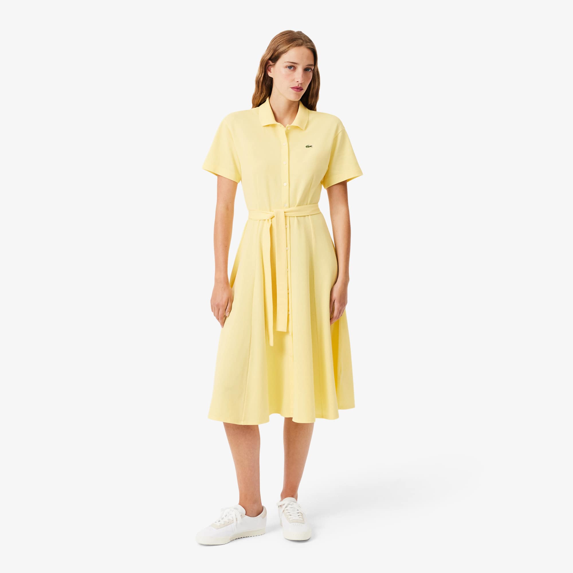 Lacoste Women's Flared Mini-Piqu Polo Dress - L (40) Lacoste Women's Flared Mini-Piqu Polo Dress - L (40)