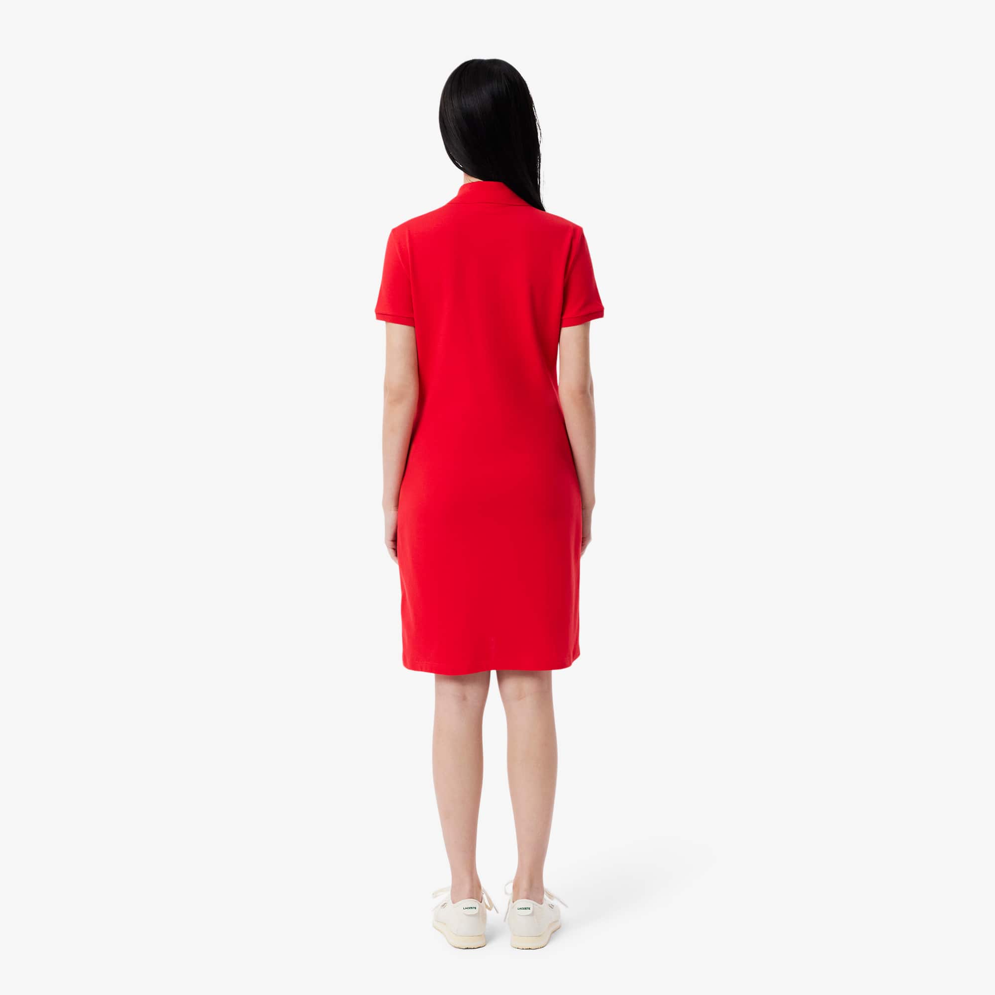 【LACOSTE】 ★ Ultra-Slim Short-Sleeve Polo Dress ★ Women's Made In France Slim Fit Polo Dress - Dresses - New