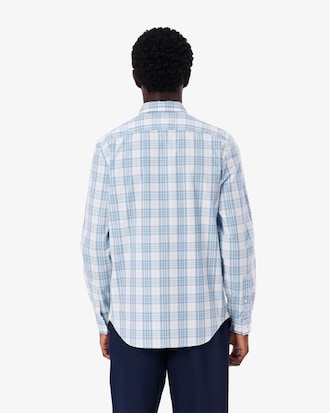 Chemise stretch avec imprimé à carreaux
