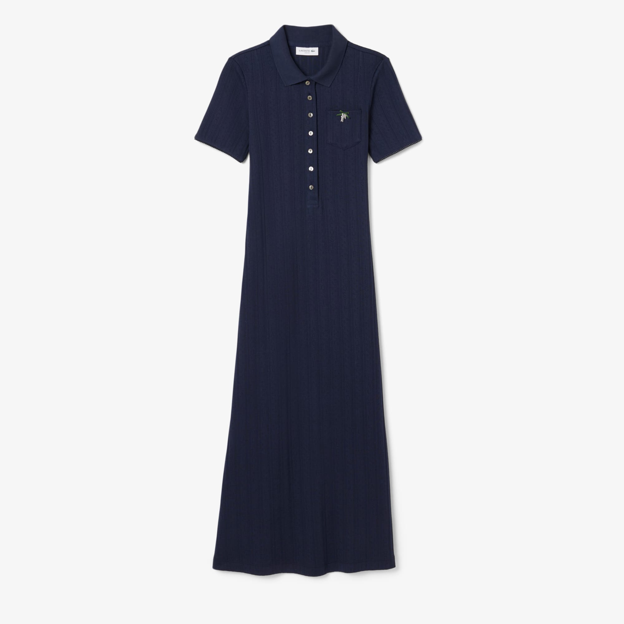 Slim Fit Pointelle Polo Dress - Dresses - New In 2026 | Lacoste