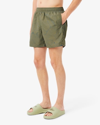 Men's Mid-Length Print Swim Trunks