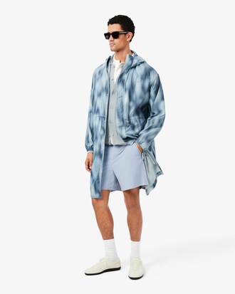 Long Water-Repellent Printed Parka