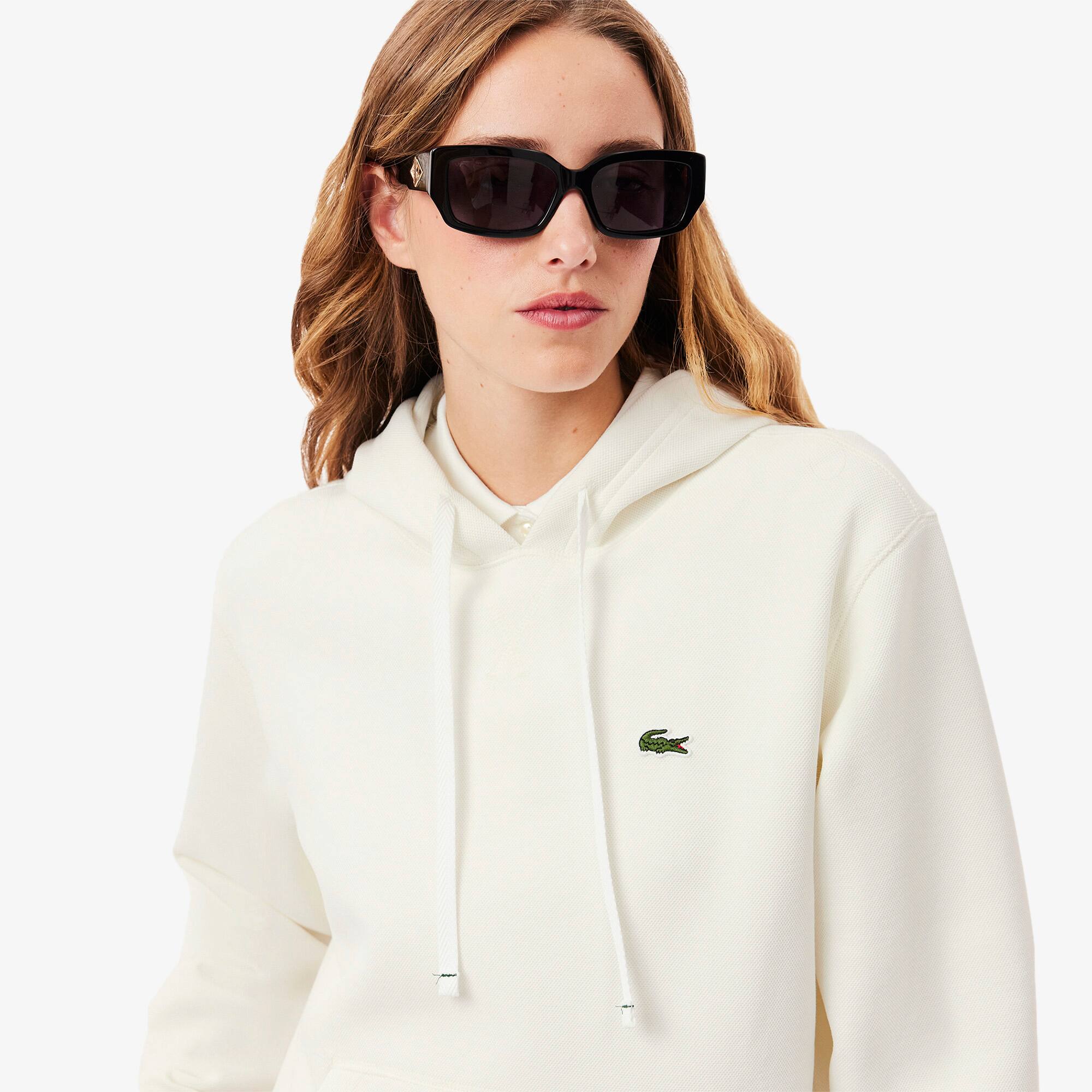 Women's Relaxed Fit Piqué Hoodie - Sweaters & Sweatshirts - New In