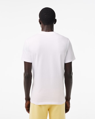 Men's Washed Effect Tennis Print T-Shirt