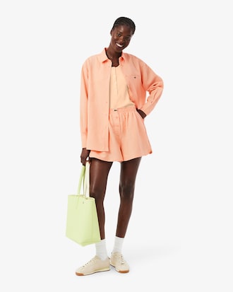 Oversized Linen Blend Shorts