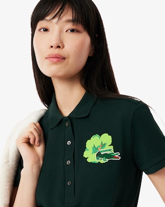Women's Slim Fit L.12.D Stretch Mini Piqué Polo