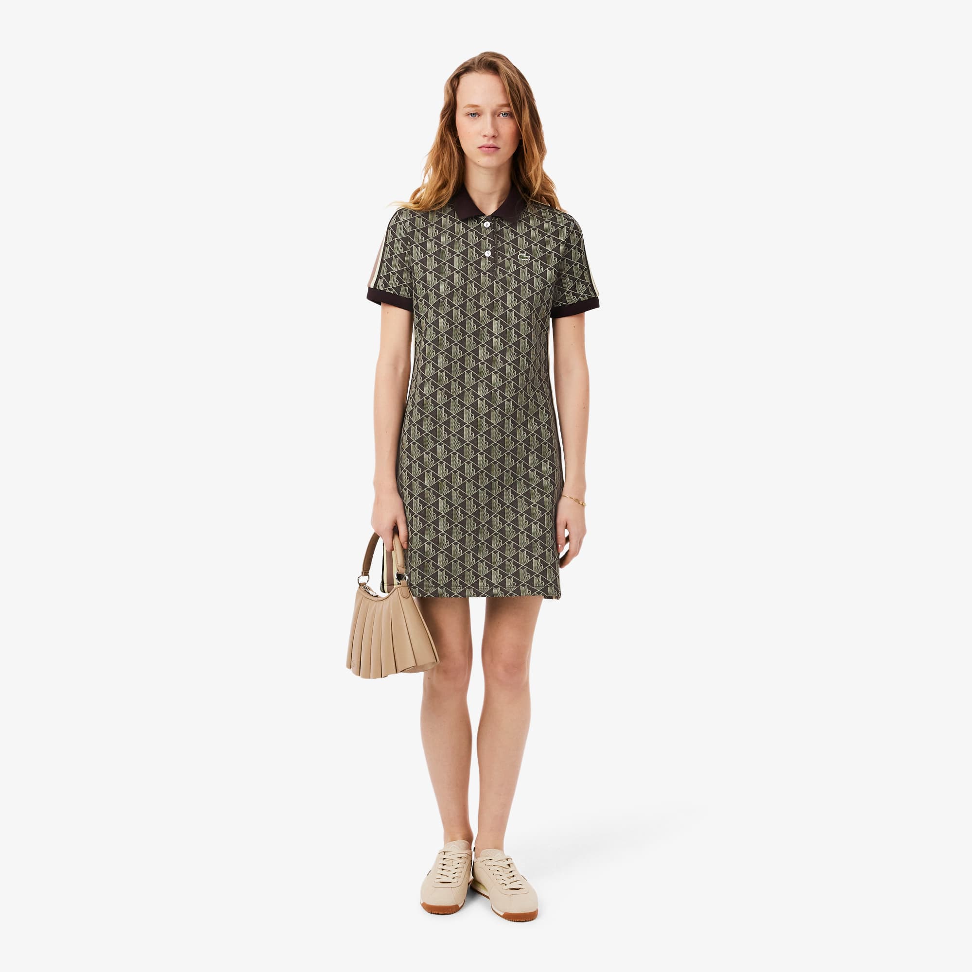 Lacoste Women's Slim Fit Monogram Polo Dress