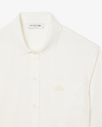 Women's Slim Fit Ribbed Collar Shirt