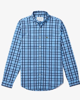 Men&rsquo;s Regular Fit Checkered Cotton Poplin Shirt