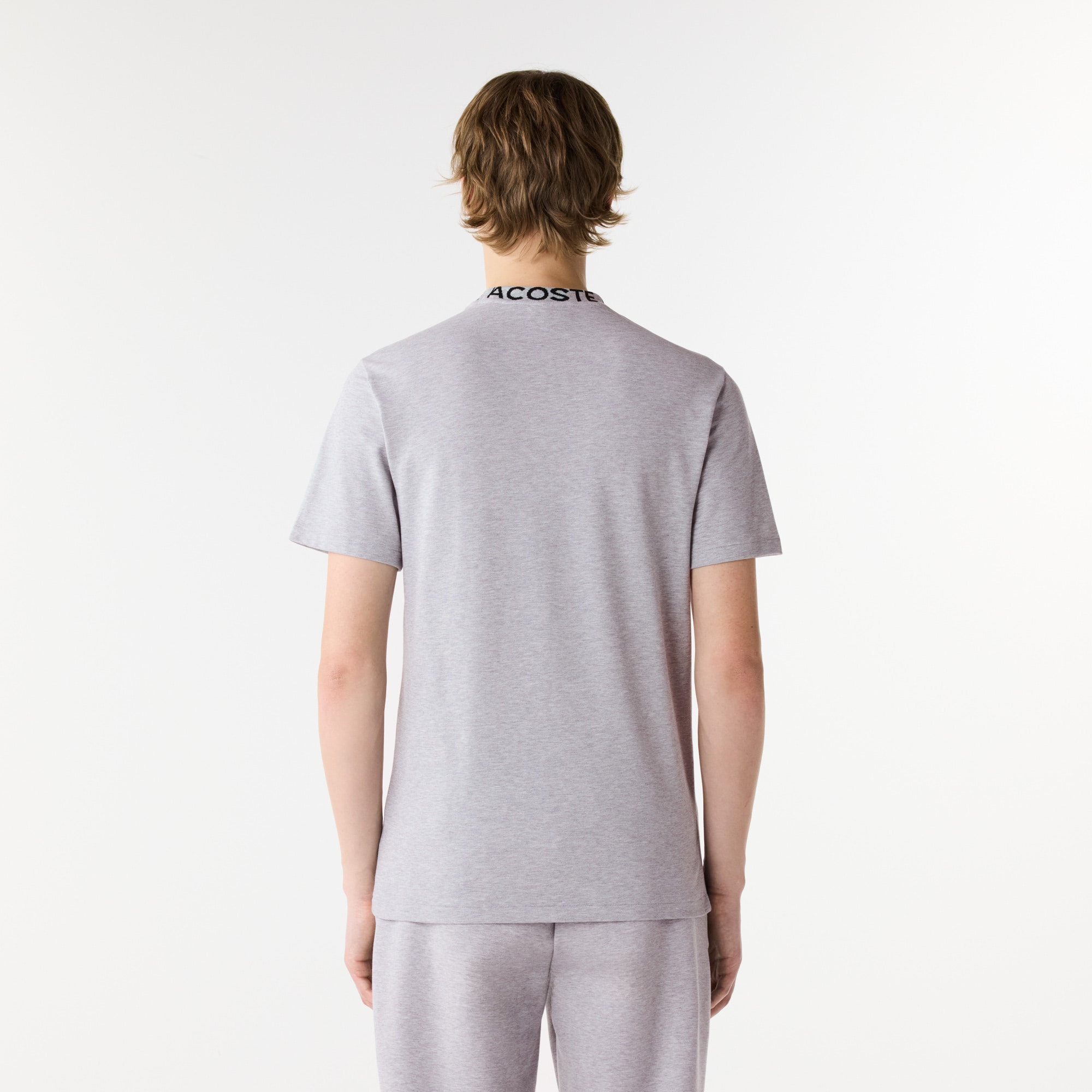 【LACOSTE】ストレッチピケTシャツ (TH8174) メンズ Lacoste Stretch Piqué Stripe T-shirt TH8174 // WHITE 70V
