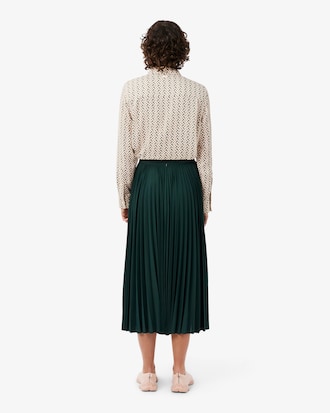 Jupe longue jersey pliss&eacute;e asym&eacute;trique