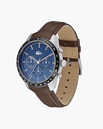 Men's Brown Leather Boston Chrono Watch