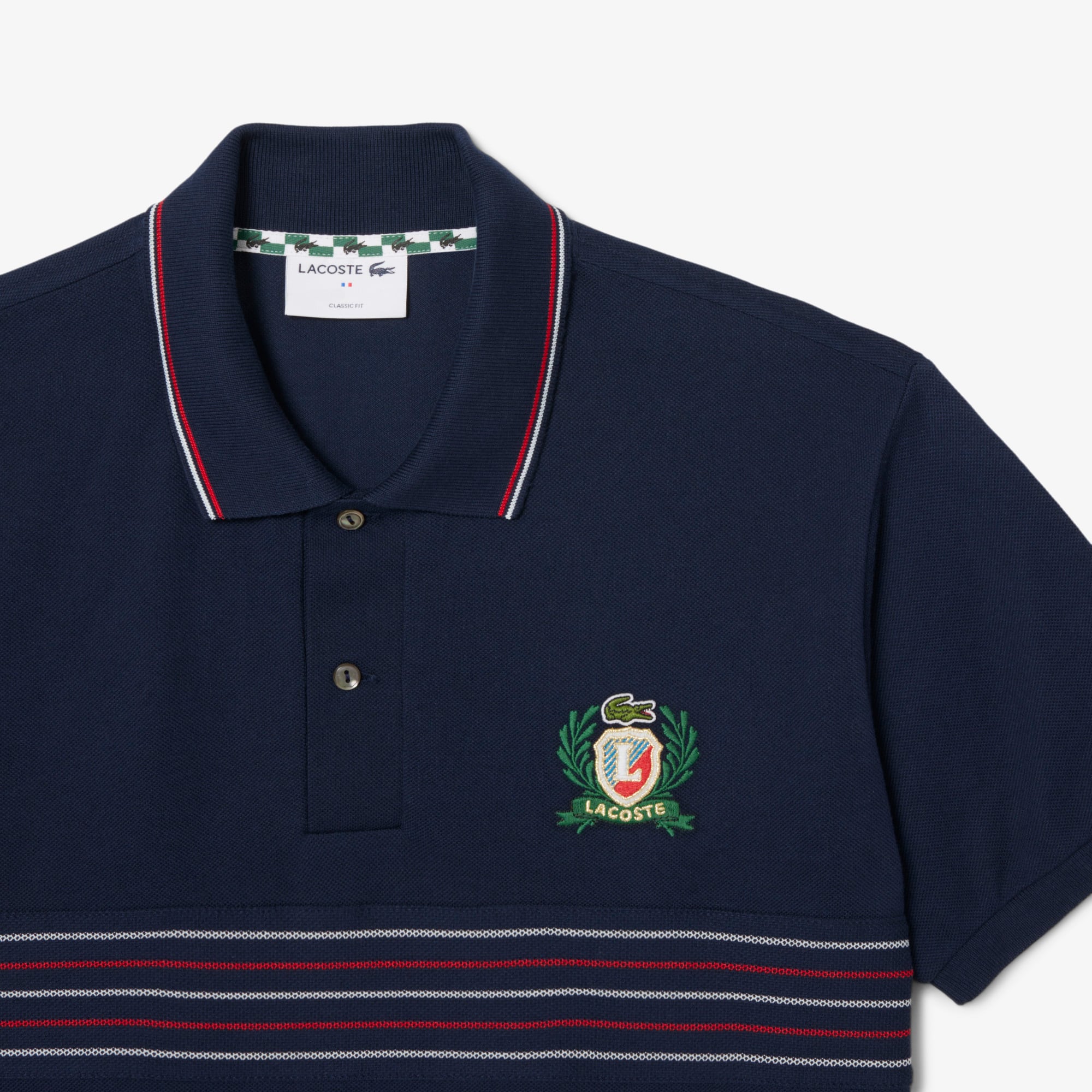 Men's Classic Fit L.12.12 Embroidered Shield Polo - Polo