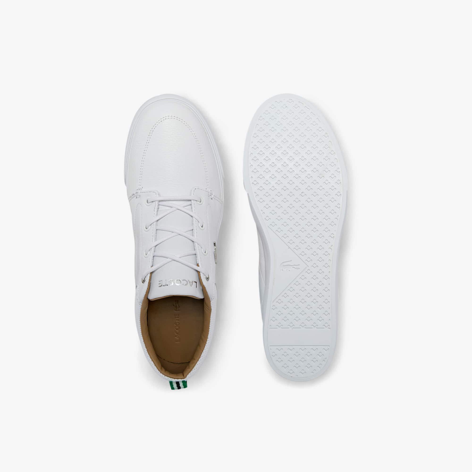 Lacoste Men\'s Bayliss Leather Perforated Collar Sneakers White Size 8M Men main image 3