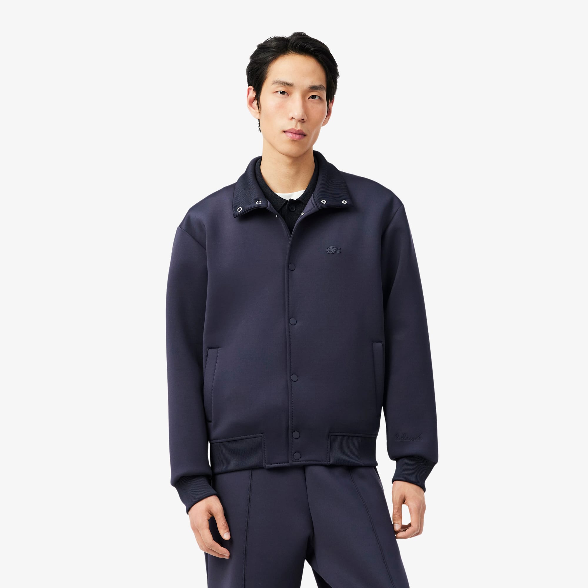 ハオ。 LACOSTEメンズジャケット High Neck Embroidered Signature Jacket - Jackets & Coats - New In