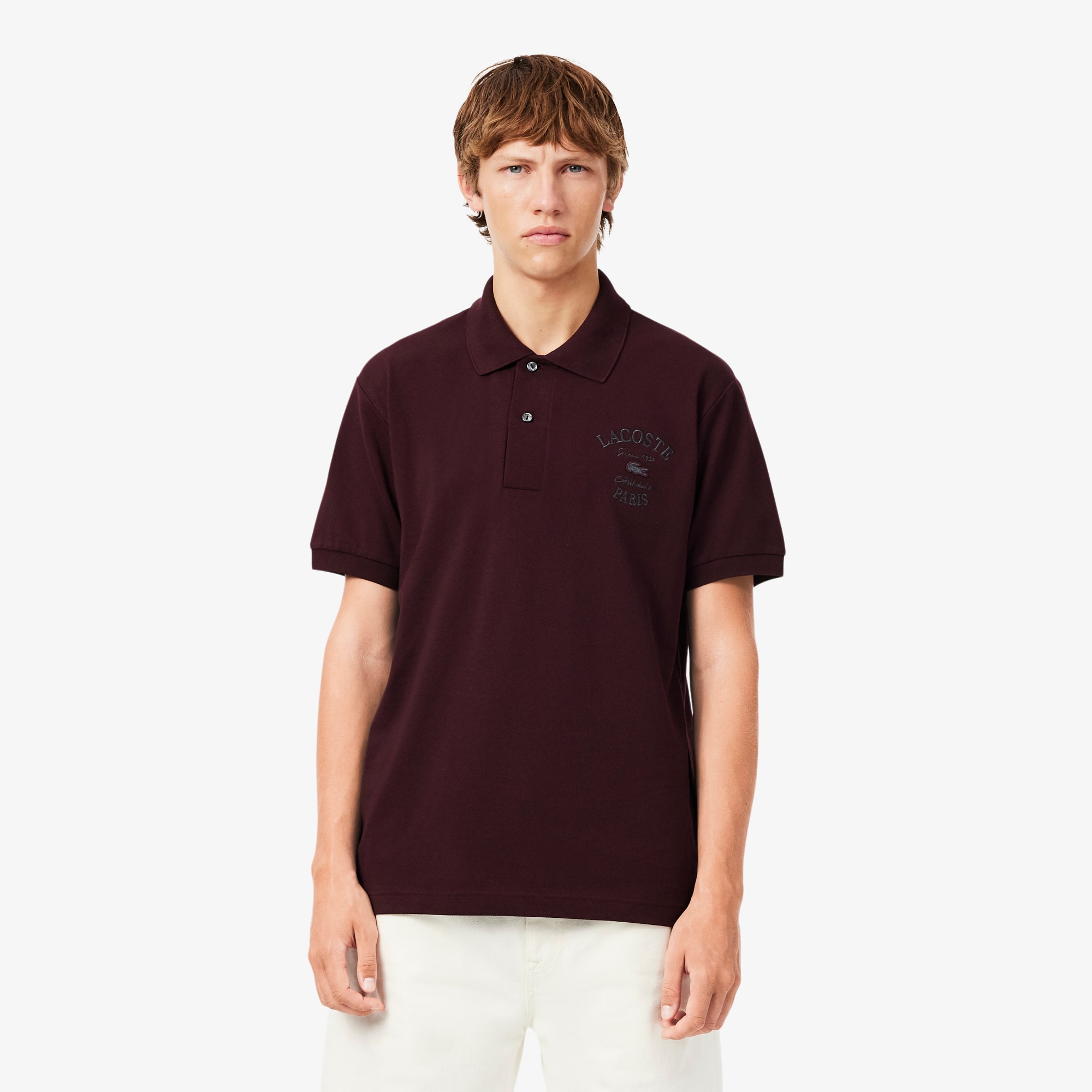 Classic Fit Embroidered Petit Piqué Polo Shirt