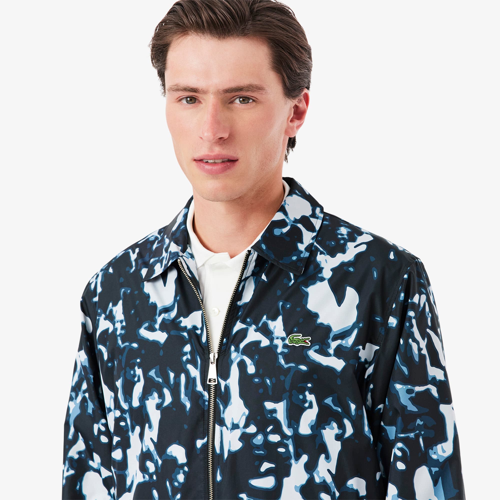 Men's Print Motif Water-Repellent Windbreaker - Jackets & Coats