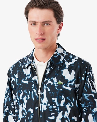Men's Print Motif Water-Repellent Windbreaker