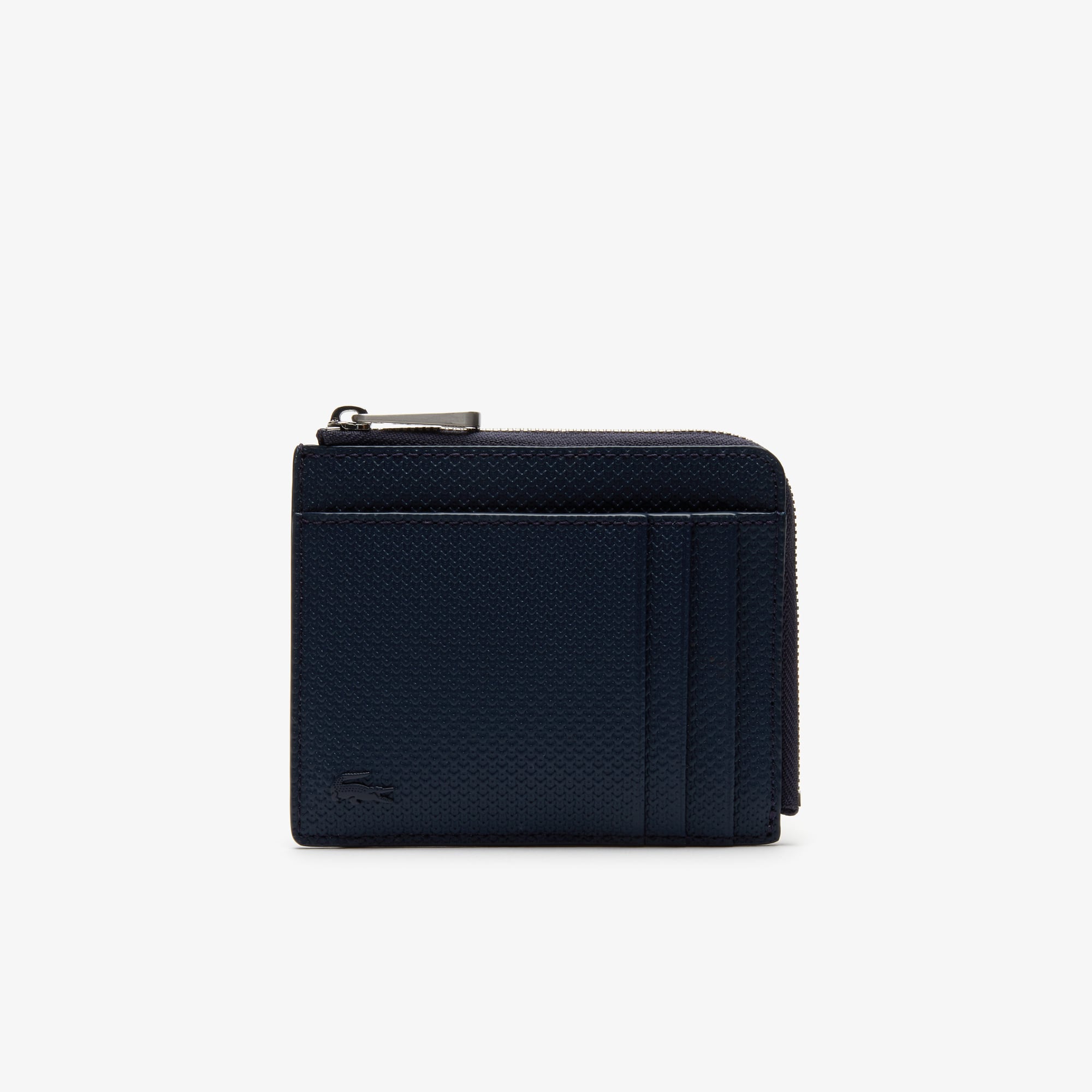 Unisex Chantaco Matte Piqué Leather Zip 4 Card Holder