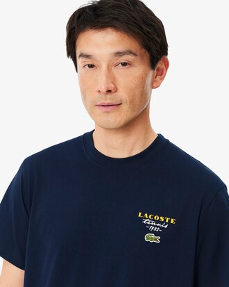 Playera de Tejido Jersey con Bordados y Estampados de Tenis