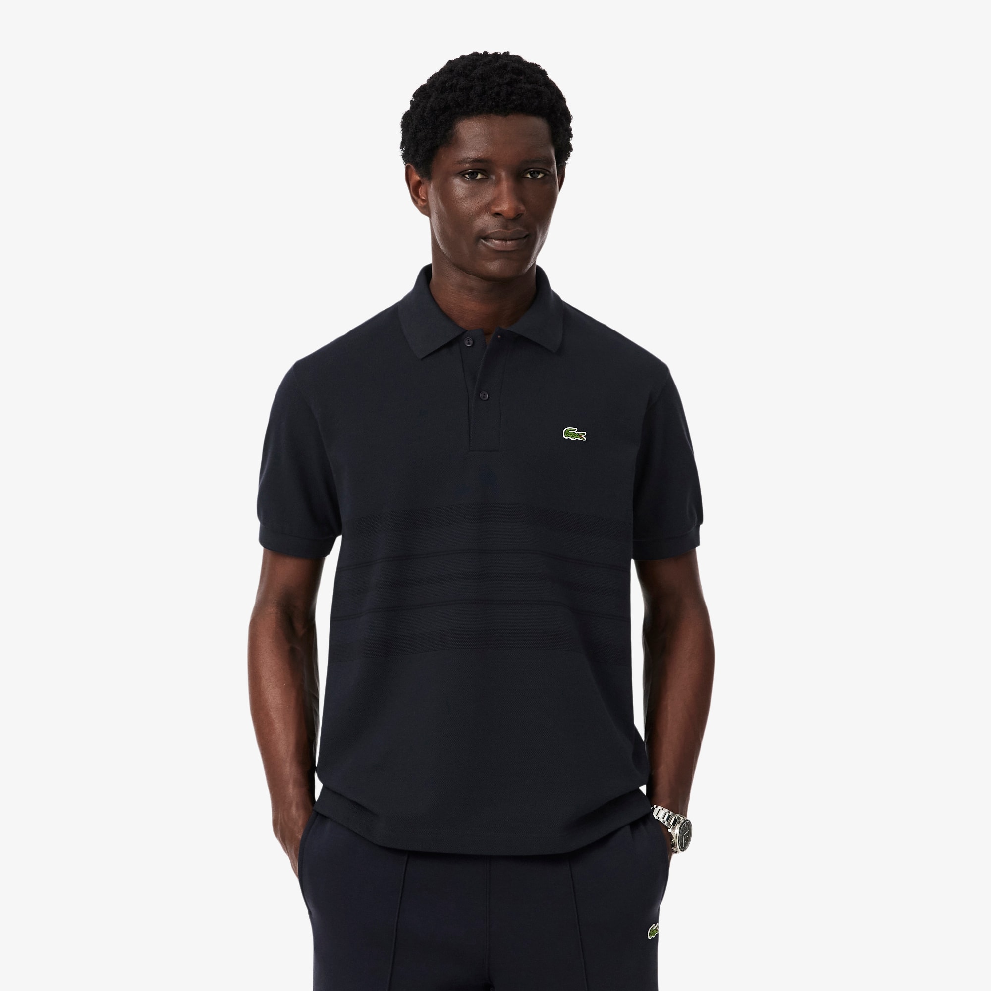 Lacoste French Made Classic Fit Striped Polo