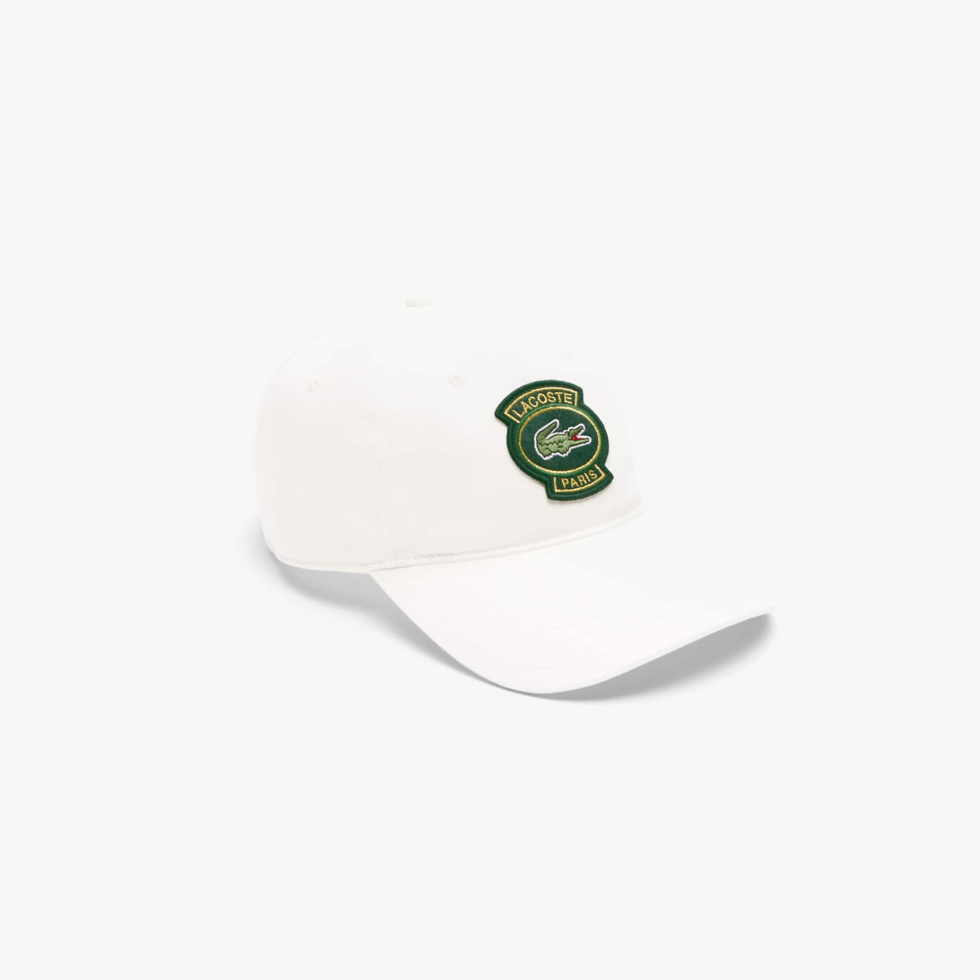 Lacoste Unisex Cotton Badge Cap - One Size In White