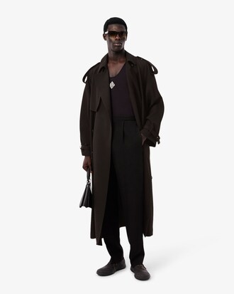 Men's Runway Wool Trench Coat