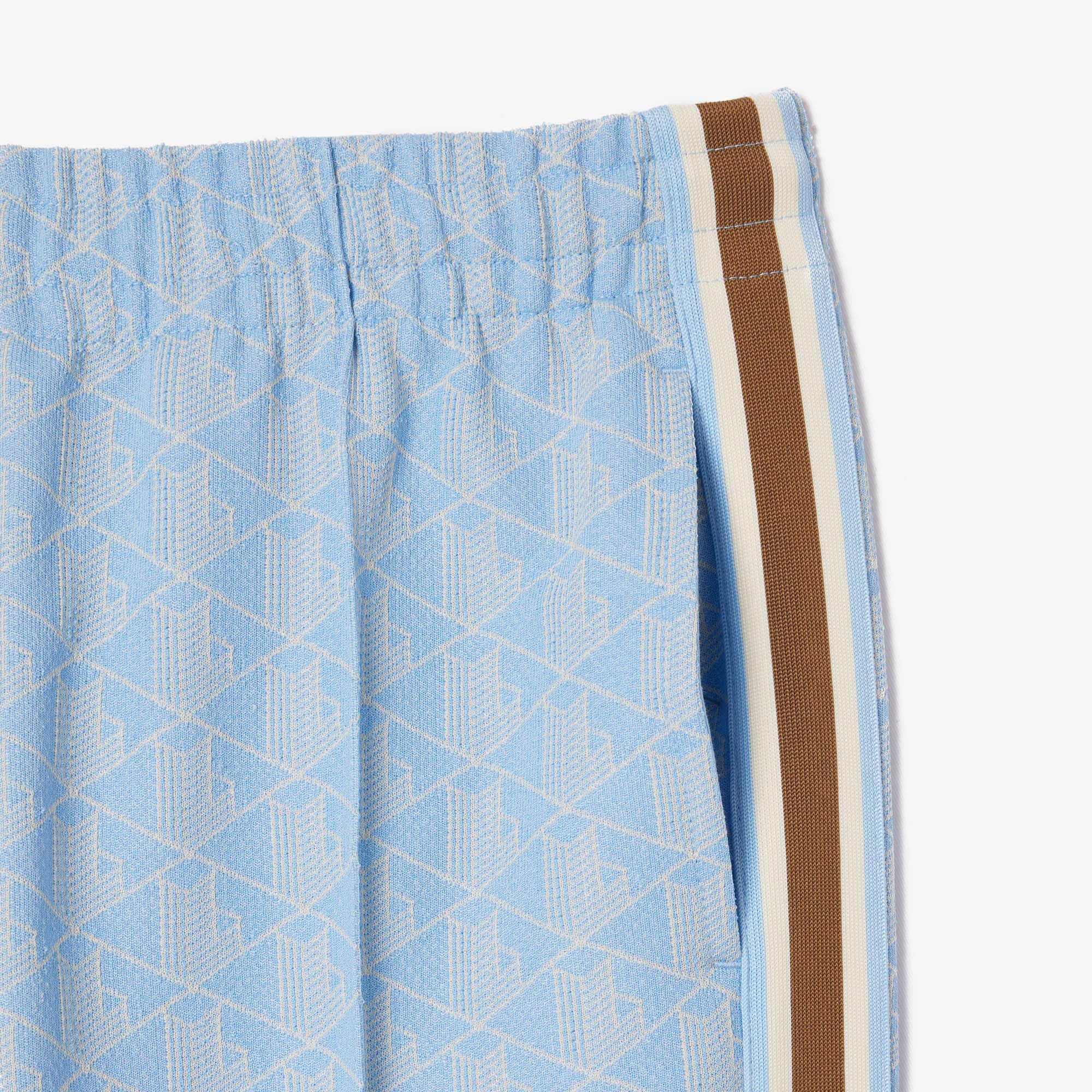 パンツ LACOSTE Women Straight Pants XF9313 525 Blue Women's Flared Monogram Sweatpants - Pants & Leggings - New