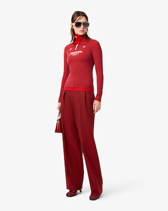 Runway Tight Fit Zipped Stretch Polo Shirt