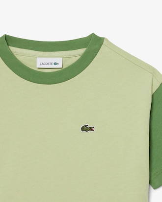 Contrast Trim Cotton T-Shirt