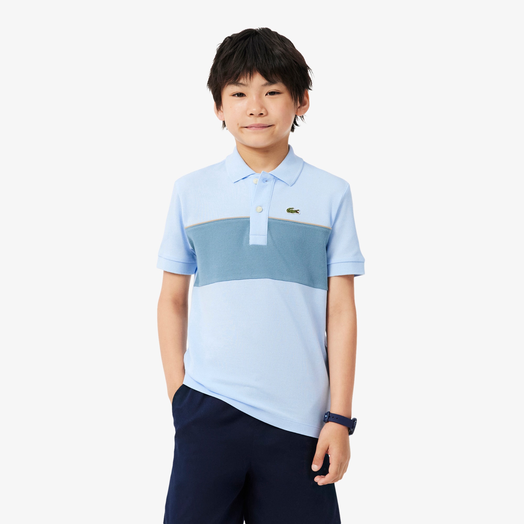 Contrast Band Petit Piqué Polo Shirt