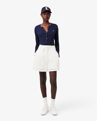 Oversized Fluid Linen Blend Bermuda Shorts