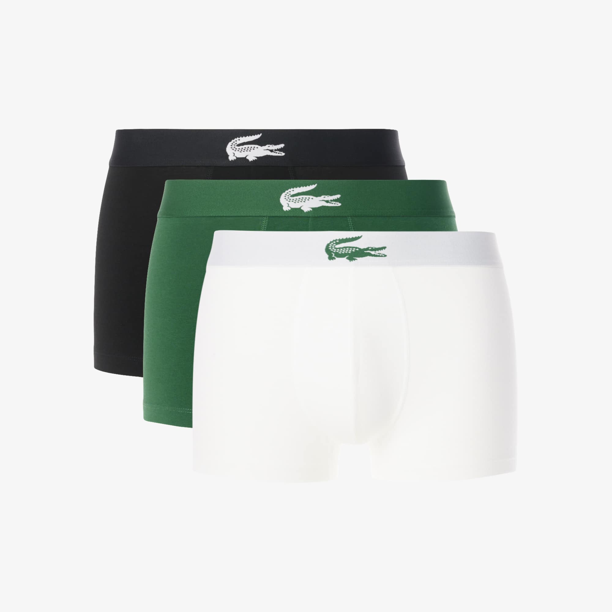 3-Pack Crocodile Band Stretch Jersey Trunks - Underwear