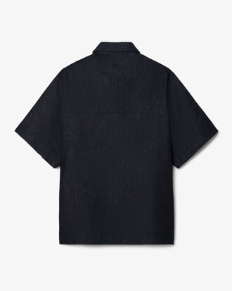 Runway Oversized Denim Polo Shirt