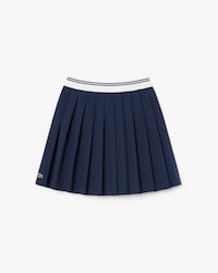 Girls' Oxford Cotton Pleated Skirt