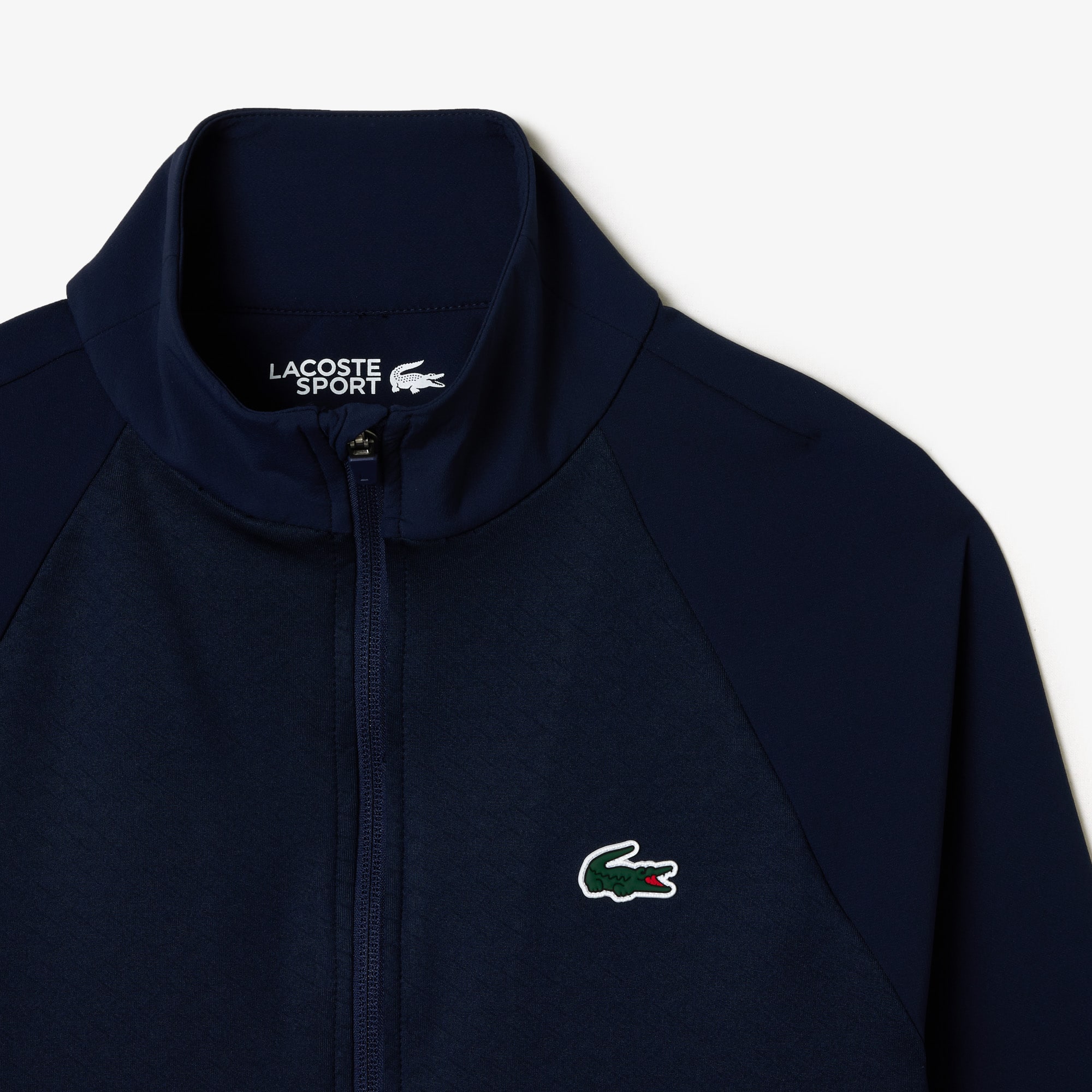 LACOSTE SPORT 撥水ストライプジップゴルフジャケット LACOSTE SPORT 撥水ストライプジップゴルフジャケット