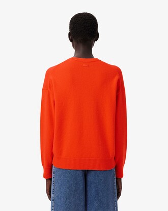 Women's Flower Motif Wool Sweater