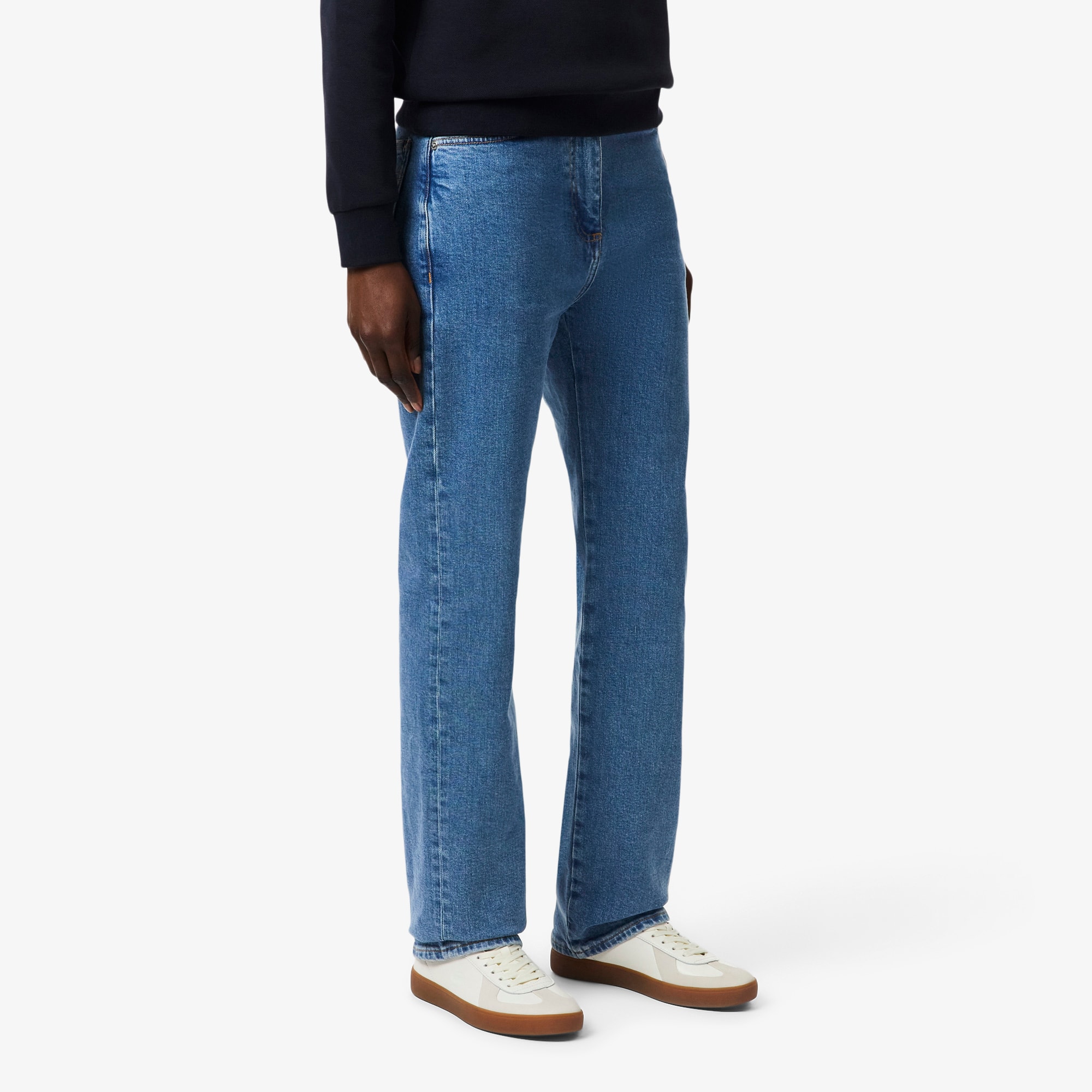 Straight Cut High Waist Denim Jeans