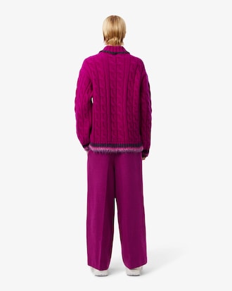 Runway Slub Wool Wide Fit Tailored Pants