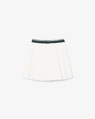 Oxford Cotton Pleated Skirt