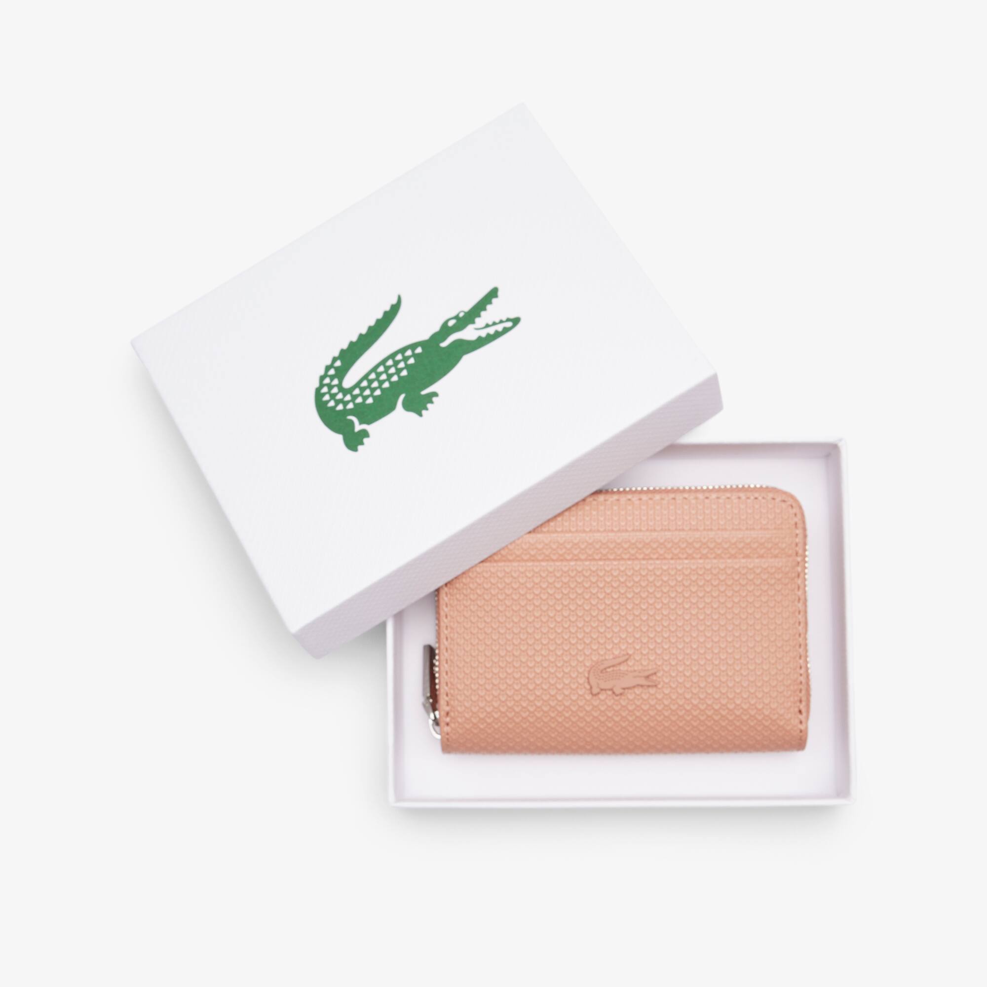 LACOSTE アイボリー ウォレット ラコステ LACOSTE COLOR COMBI 2つ折りジップウォレット